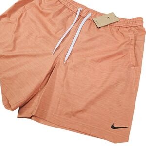Nike Form Dri-FIT Mens Training Shorts XL Peach Coral 7 Inch HJ3157-246 NEW